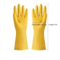 Size L durable yellow waterproof rubber cleaning gloves for household kitchen use - L / Yellow