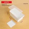 Large white butter storage box with airtight lid and slicer tool, 16.9x8.8x7.9cm size - 16.9x8.8x7.9cm / Large (With Cutting Board)