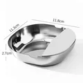 Durable stainless steel spoon rest and pot lid holder, 11.8 x 11.3 x 2.7 cm size - Spatula Spoon Holder (5238) / 1 Piece / Silver