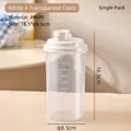 White and transparent plastic ice-making cup with 450ml measurements, PP+PE material - 1 Piece (Approx 540ML with Scale) / White & Transparent