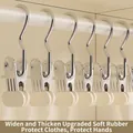 Multi-functional beige stainless steel clips with non-marking soft rubber coating - Widened & Thickened Version / 5 Pieces / Cream White
