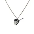 Personalized rock style guitar pick pendant necklace with silver chain for music lovers - Curb Chain / Black Pick Steel Color Guitar