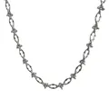 Silver titanium steel necklace with unique knot chain design for men's streetwear - Necklace / 45cm