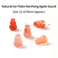 Natural Southern Red Agate gourd beads for vintage style bracelet making 12-15mm - Gourd / Natural Icy Southern Red Agate Gourd