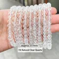 Bracciale di alta qualità in cristallo di rocca naturale 7A con perle da 5x7 mm - Bracciale di Perle Abaco Sfaccettate / 5*7mm / Trasparente