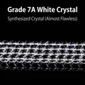 Hoge kwaliteit 7A heldere synthetische witte kristallen ronde kralen voor sieraden - 4mm (Ongeveer 90 Kralen) / Transparant (Synthetisch)