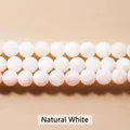 Hochwertige natürliche weiße runde Perlmuttperlen für DIY Schmuckherstellung - 3mm ca. 108 Stk. / Natürliche Weiße Muschelperlen