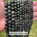 Gros plan de perles en jaspe Kambaba naturel de plusieurs tailles pour la création de bijoux. - 6mm (Environ 60 Pièces/Mèche) / Jaspe Kambaba Naturel