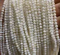 Perle tonde in madreperla bianca naturale di alta qualità per la creazione di gioielli fai da te - Perline Sciolte di Conchiglia Bianche Naturali