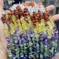 Bunte Naturkristall-Splitterperlen für DIY-Schmuckherstellung - Bunte Mischsplitter / 5-8mm ca. 122 Stück, Länge ca. 40cm pro Strang