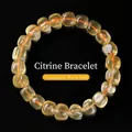 Bracciale di citrino naturale con perle di cristallo giallo dalla forma irregolare - Barile Irregolare (8-9mm) / Bracciale Citrino Nuova Miniera