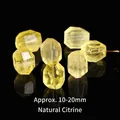 10-20mm natürliche Zitronenquarz unregelmäßig facettierte lose Perlen für DIY Schmuck - Ca. 10-20mm / Natürliche Zitronenquarz Unregelmäßige Perle