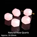 Natürliche facettierte Rosenquarzperlen unregelmäßige lose Perlen Schmuckbau 10-20mm - Ca. 10-20mm / Natürlicher Rosenquarz Facettierte Perlen
