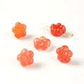 Natural orange-red southern red agate pumpkin carved beads for DIY jewelry making. - Plum Blossom / 6-12mm / Natural Southern Red Agate Plum Blossom