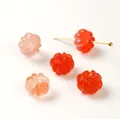 Carved red agate beads in pumpkin shape for DIY jewelry making accessories - Flat Pumpkin Shape / 7*10mm / Natural Southern Red Agate Flat Pumpkin Bead