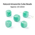 Natuurlijke groene amazoniet kubus kralen voor DIY sieraden maken maat 10-13mm - Vierkante Stijl (JDXFK24-75) / 1 Stuk (Ca. 10-13mm) / Natuurlijke amazoniet