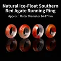 Natural ice-floe southern red agate rings for jewelry making approx 14-17mm diameter - Runner Buckle / Outer Diameter 14-17mm