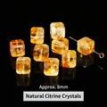 Natuurlijke gele citrien kubus kralen ca. 8 mm voor DIY sieraden en armbanden - Vierkante Stijl (JDXFK24-75) / 1 Stuk (Ca. 8mm) / Natuurlijke gele kristallen toren