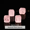 Natuurlijke rozenkwarts kubus kralen ca. 13 mm voor het maken van DIY sieraden - Gesneden Kubusstijl (JDXFK24-75) / 1 Stuk (13mm) / Natuurlijke Rozenkwarts