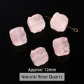 Hoogwaardige natuurlijke roze rozenkwarts gesneden kubuskralen voor DIY sieraden 12mm - Pioen Gesneden Kubus (JDXFK24-75) / 1 Stuk (Ca. 12mm) / Natuurlijke Rozenkwarts