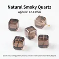 Natuurlijke rookkwarts kubuskralen voor DIY-sieraden, 12-13 mm maatvariant - Vierkante Stijl (JDXFK24-75) / 1 Stuk (12-13mm) / Natuurlijke rookkwarts