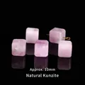 Natuurlijke lavendel kunziet kubus kralen van 10mm voor DIY armband en sieraden maken - Vierkante Stijl (JDXFK24-75) / 1 Stuk/Verpakking (10mm) / Natuurlijke Kunziet