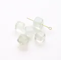 Natuurlijke gouden rutielkwarts kubuskralen voor DIY sieraden maken losse kralen - Suikerklontje vorm / 7-10mm (1 Stuk) / Lichtgroen