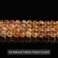 Hochwertige 5A natürliche Citrin-Rundperlen für DIY-Schmuck in warmem Gelbton - 6mm (ca. 60 Stk.) / 5A Natürliches Goldgelb