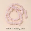 Natürliche rosafarbene Rosenquarz Kristallchips Perlen für DIY Schmuckherstellung - Natur-Rosenquarz-Splitter / 5-8mm ca. 122 Stück, Länge ca. 40cm pro Strang