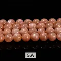 Hochwertige natürliche Sonnenstein-Perlen mit Schimmereffekt für DIY-Schmuck - 5A Natürlicher Orange Mondstein