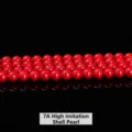Premium Grade 7A glossy deep red round shell pearls for professional DIY jewelry making kits - 4mm (Approx 90pcs) / 7A Red