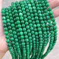 Fil de perles rondes en calcédoine de jade vert naturel pour la création de bijoux DIY - 6mm environ 60pcs / Calcédoine vert sec optimisée