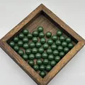 Perle profumate alle erbe verde scuro per gioielli fai da te in vassoio di legno rustico - 6mm / Grano d'Incenso Spirito del Sogno-Verde