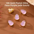 Ciondolo a forma di zucca viola placcato oro per bracciali e collane fai da te - Zucca in Finta Giada Viola / Confezione da 10