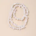 Natuurlijke onregelmatige witte jade grindstenen kralen voor DIY sieraden maken - Natuurlijke Witte Jade Split / 5-8mm ca. 122 stuks, lengte ca. 40cm per streng