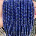 Small blue lapis lazuli abacus beads for DIY jewelry making 2mm - Abacus Beads / Approx 4x2mm 145 Pieces/Pack / Optimized Lapis Lazuli Abacus Beads