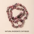 Natuurlijke onregelmatige rhodoniet steenkraaltjes voor het maken van DIY-sieraden - Natuurlijke Rhodoniet Split / 5-8mm ca. 122 stuks, lengte ca. 40cm per streng