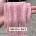 Strands of 2mm natural pink rose quartz abacus beads for DIY jewelry making crafts - Abacus Beads / Approx 4x2mm 145 Pieces/Pack / Natural Rose Quartz