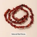 Hoogwaardige streng onregelmatige natuurlijke rode jaspis steenchips voor doe-het-zelf sieraden - Natuurlijke Rode Steenfragmenten / 5-8mm ca. 122 stuks, lengte ca. 40cm per streng
