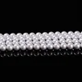 Premium high quality 7A grade white shell pearl loose beads for DIY jewelry making - 4mm (Approx 90pcs) / 7A Light Purple