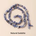 Natuurlijke blauwe stip jaspis onregelmatige trommelkralen voor DIY handgemaakte sieraden - Natuurlijke Blauwe Puntsteen Split / 5-8mm ca. 122 stuks, lengte ca. 40cm per streng