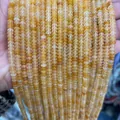 2mm natural yellow jade abacus spacer beads for DIY jewelry making and bracelets - Abacus Beads / Approx 4x2mm 145 Pieces/Pack / Natural Topaz Abacus Beads