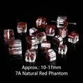 7A Natural Red Phantom Quartz crystal cube loose beads 10-11mm for DIY jewelry making - Cube - Large / 10-11MM / 7A Natural Red Phantom Quartz