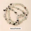 Snoer van natuurlijke prehniet gebroken steenkralen voor DIY-sieraden maken. - Natuurlijke Prehniet Chips / 5-8mm ca. 122 stuks, lengte ca. 40cm per streng