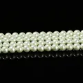 High-quality 7A grade light green shell pearls for DIY jewelry making and loose beads - 4mm (Approx 90pcs) / Light Green