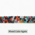 Kleine 2mm 3mm ronde kralen in gemengde kleuren agaat en kristal voor DIY sieraden - 3mm (ongeveer 108 kralen) / Gemengde Agaat Kleuren