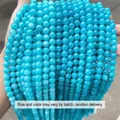 Perles rondes naturelles en calcédoine aigue-marine bleu ciel pour la création de bijoux. - 6mm environ 60pcs / Calcédoine Look Amazonite Optimisée