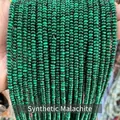 High-quality 2mm synthetic malachite green abacus loose beads for DIY jewelry making - Abacus Beads / Approx 4x2mm 145 Pieces/Pack / Synthetic Malachite Abacus Beads