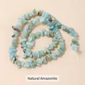 Natuurlijke lichtblauwe amazoniet onregelmatige trommelsteen kralen voor sieraden - Natuurlijke Amazoniet Split / 5-8mm ca. 122 stuks, lengte ca. 40cm per streng