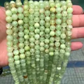 Perles rondes en calcédoine vert clair naturel pour création de bijoux et bracelets - 6mm environ 60pcs / Jade vert afghan optimisé